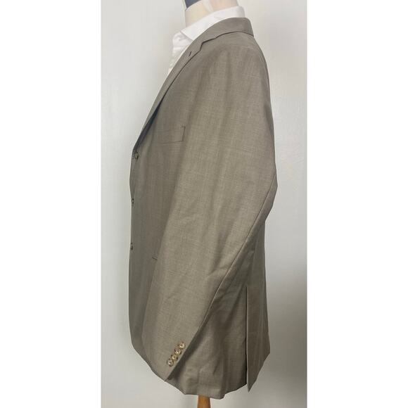 Men J. Hilburn Vitale Barberis Canonico wool cuffed 2-piece 3-button suit, 48R - Picture 4 of 11